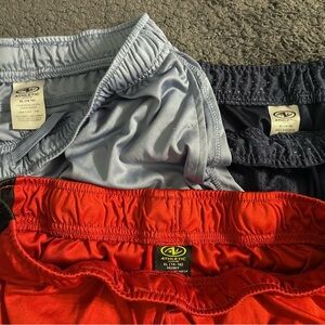 Boys' 3-Pack Elastic Waist Shorts — Red, Light Gray, Navy